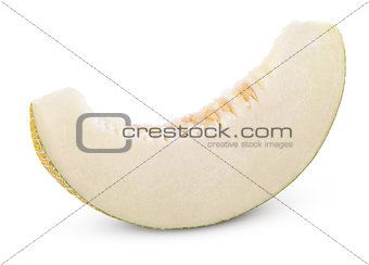 Melon slice isolated on white
