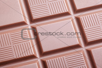Closeup of milk chocolate bar