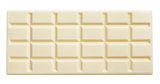 White chocolate bar isolated on white