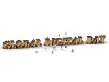 GLOBAL DIGITAL PAY- inscription of gold letters on 