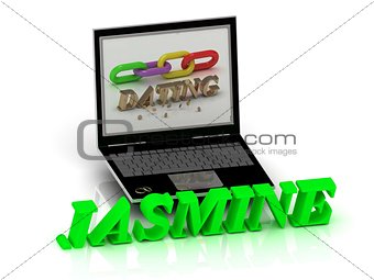 JASMINE- Name and Family bright letters near Notebook 