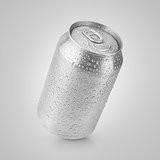 330 ml aluminum can with water drops