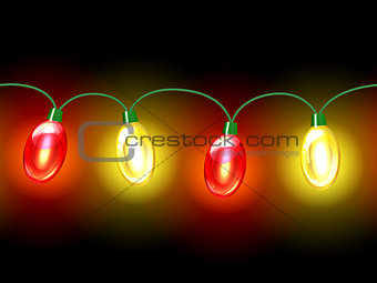 MultiColored lamp festive garland. Seamless