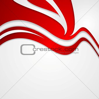 Abstract red wavy corporate background