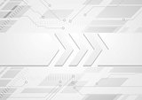 Tech grey abstract background with big arrows