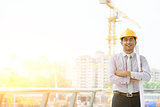 Asian male site contractor engineer portrait