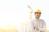 Indian male site contractor engineer 