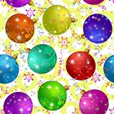 Seamless Background with Christmas Balls