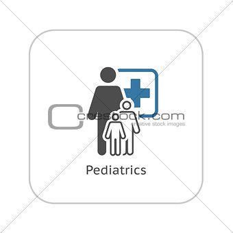 Pediatrics and Medical Services Icon. Flat Design.
