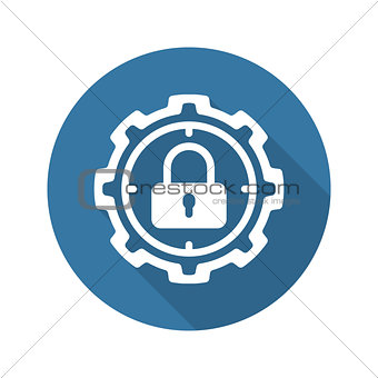 Protection Target Icon. Flat Design.