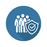 Business Protection Icon. Flat Design.