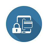 Secure Transactions Icon. Flat Design.