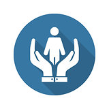 Child Life Care and Medical Services Icon. Flat Design.