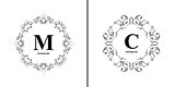 Elegant monogram design template.