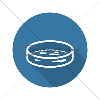 Bacteriology Icon. Flat Design.