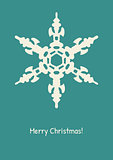 Abstract snowflake on color background.