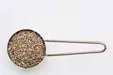 chia seeds in metal scoop
