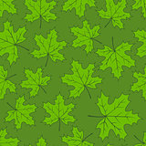 Seamless maple leaves pattern
