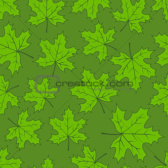 Seamless maple leaves pattern