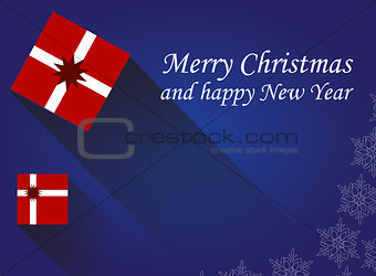 Vector christmas card with gift boxes
