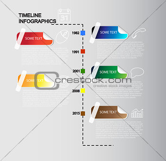 Vector timeline infographics