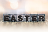 Easter Concept Vintage Letterpress Type