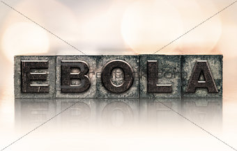 Ebola Concept Vintage Letterpress Type