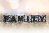 Family Concept Vintage Letterpress Type