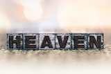 Heaven Concept Vintage Letterpress Type