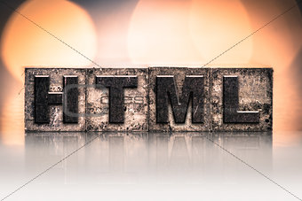 HTML Concept Vintage Letterpress Type