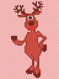 Knitting pattern with Christmas Reindeer
