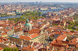 Aerial view of Old Town in Prague, Czech Republic