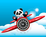 Panda on the plane