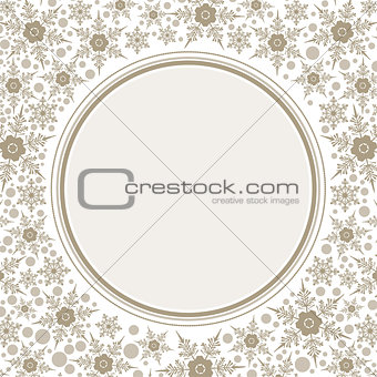 Frame template for greeting Christmas card