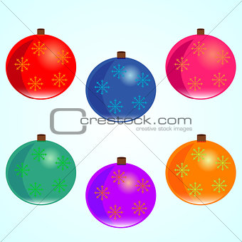 Set of color balls