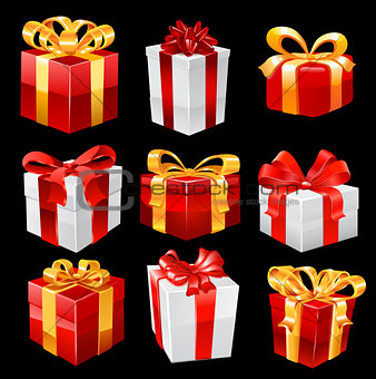 Gifts. Vector set