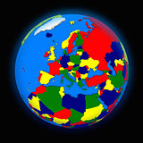 Europe on political Earth