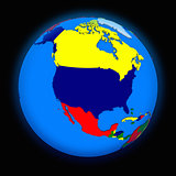 north America on political Earth