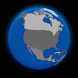 north America on political Earth