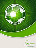 Abstract soccer brochure with scribbled ball