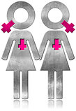 Lesbians Relationship - Metal Symbol
