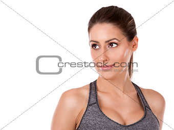 fitness woman on white background