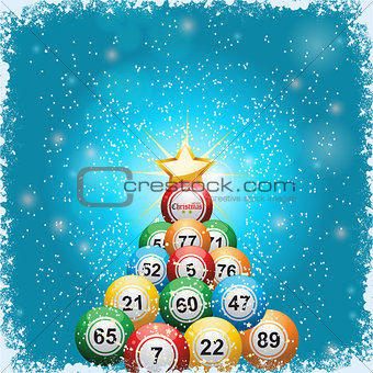 Bingo ball Christmas tree background