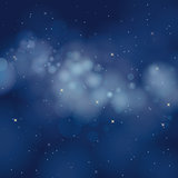 vector glittering stars on bokeh background