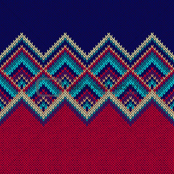 Seamless Pattern. Knit Woolen Trendy Ornament