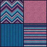 Seamless knitted pattern. Set