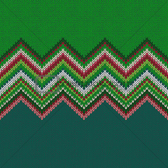 Seamless Christmas geometric knitted pattern