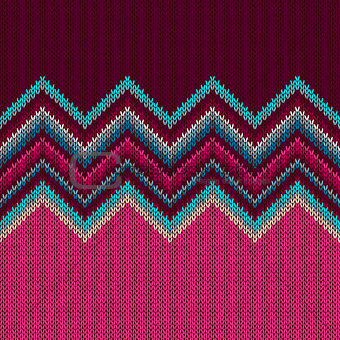Seamless Ethnic Geometric Knitted Pattern