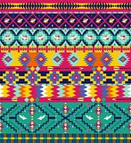 Seamless aztec pattern with birds and arrow