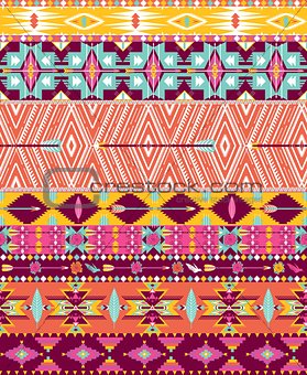 Aztec geometric seamless pattern